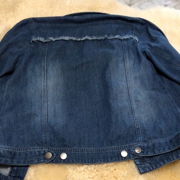 J Jill soft denim jacket with fray pockets size s - Picture 9 of 9
